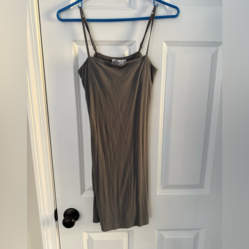 Hollister Charcoal Spaghetti Strap Midi Dress